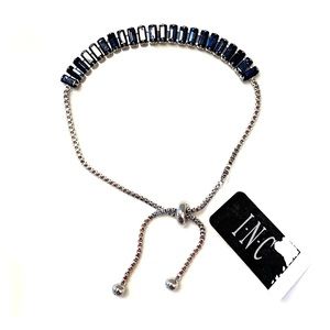 ✨NWT INC Blue Stone Cubic Zirconia Slider Bracelet
